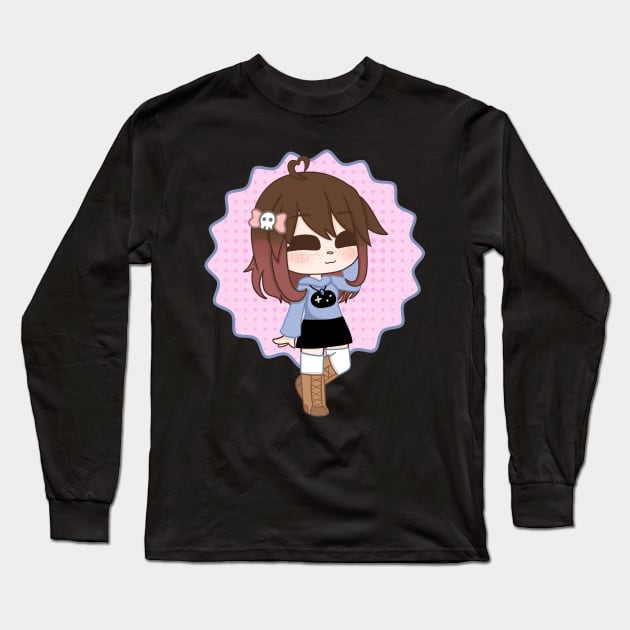 Gacha Life Gamer Girl Suki Chan Long Sleeve T-Shirt by UwU Kitty